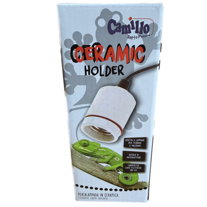 Mantovani Ceramic Holder - Portalampada Professionale in Ceramica E27 per Terrari