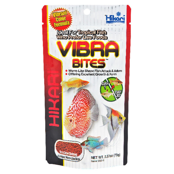 Hikari Tropical Vibra Bites 73g - Mangime Professionale ad "Effetto Vivo" per Discus e Pesci Tropicali