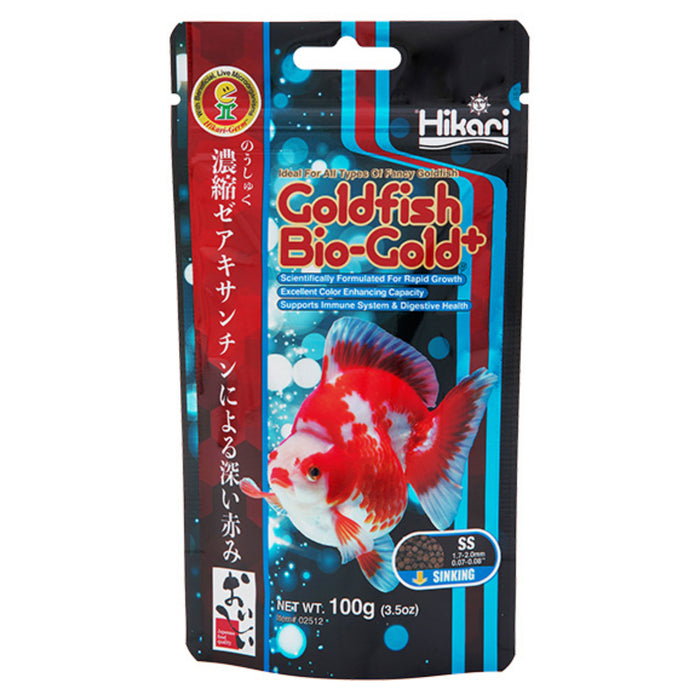 Hikari Goldfish Bio-Gold+ SS (Extra Mini) 100g - Mangime Professionale Affondante per Pesci Rossi