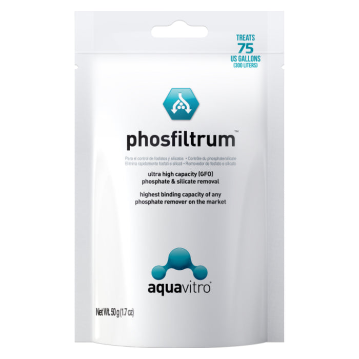 Aquavitro Phosfiltrum 50 g – Resina GFO Antifosfati e Silicati per Acquari