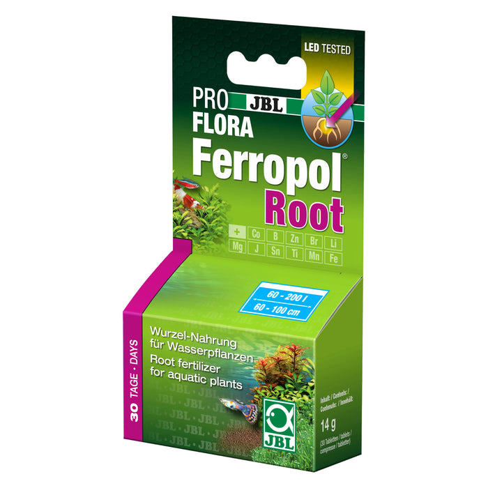 JBL PROFLORA Ferropol Root (30 Tabs) – Fertilizzante Radicale in Compresse a Cessione Graduale con Ferro e Oligoelementi per Piante Acquatiche