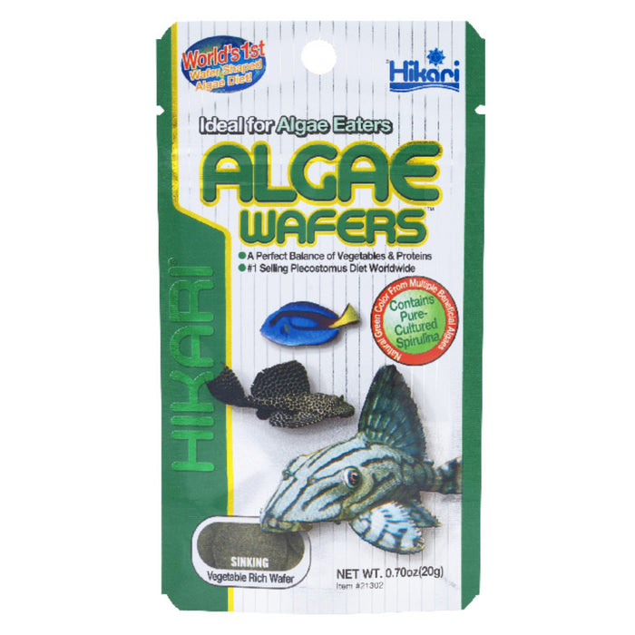 Hikari Tropical Algae Wafers 20g - Mangime in Dischetti per Pesci Pulitori e Algivori