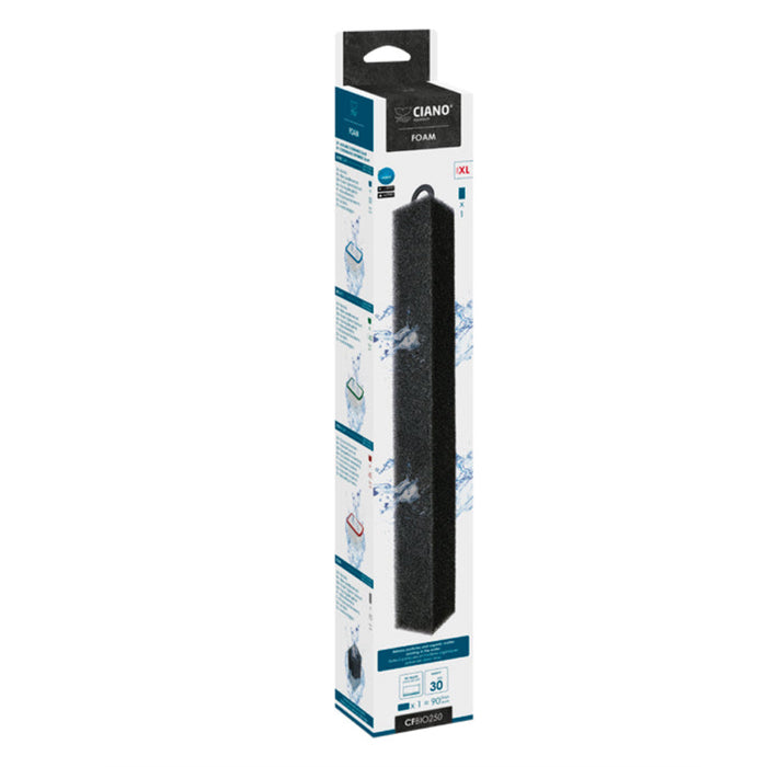 Ciano Foam XL Long – Spugna di Ricambio Nera per Filtrazione Meccanica 30 PPI