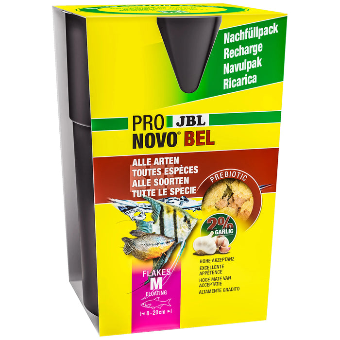 JBL Pronovo Bel Flakes M 750 ml – Ricarica Mangime Prebiotico in Fiocchi per Pesci Tropicali