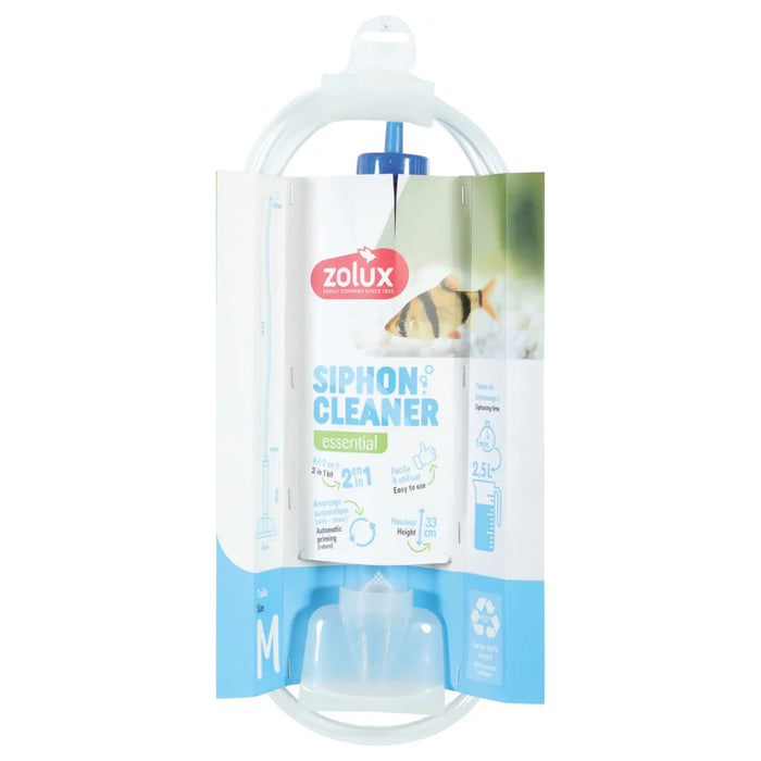 Zolux Sifone M 2in1 - 33cm (Ø 40mm) - Aspirarifiuti e Raschietto per Acquari oltre 50L