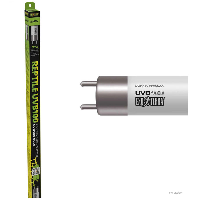 Exo Terra Reptile UVB Pro 100 24W – Lampada T5 UVB100 per rettili