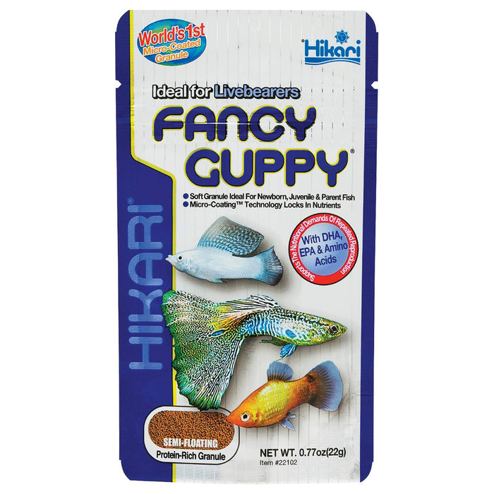 Hikari Fancy Guppy 22 g – Mangime Premium per Guppy e Ovovivipari
