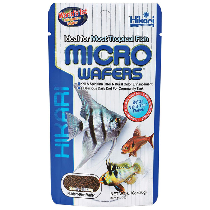 Hikari Micro Wafers 20 g – Mangime Premium ad Affondamento Lento per Pesci Tropicali