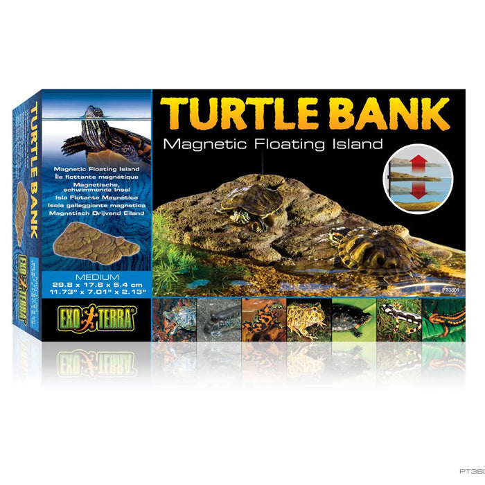 Exo Terra Turtle Bank Medium – Isola Galleggiante Magnetica per Tartarughe Acquatiche