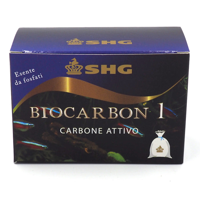 Carbone Attivo SHG Biocarbon 1 Monodose 50 g – Filtrazione Chimica per Nano Acquari