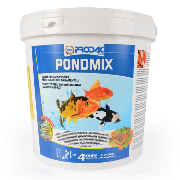 Prodac Pond Mix 11,20 lt – Mangime Completo Scaglie e Sticks per Pesci da Laghetto (Formato Risparmio)