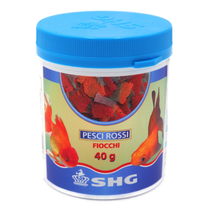 SHG Pesci Rossi in Fiocchi 40 g – Mangime completo per carassi d’acqua fredda