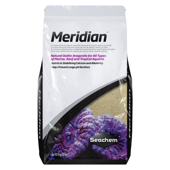 Seachem Meridian 9 Kg – Substrato Aragonite Naturale per Acquari Reef