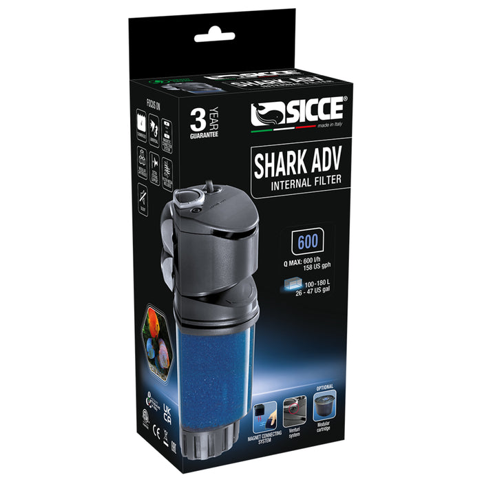 Sicce Shark ADV 600 – Filtro Interno Modulare per Acquari fino a 180L