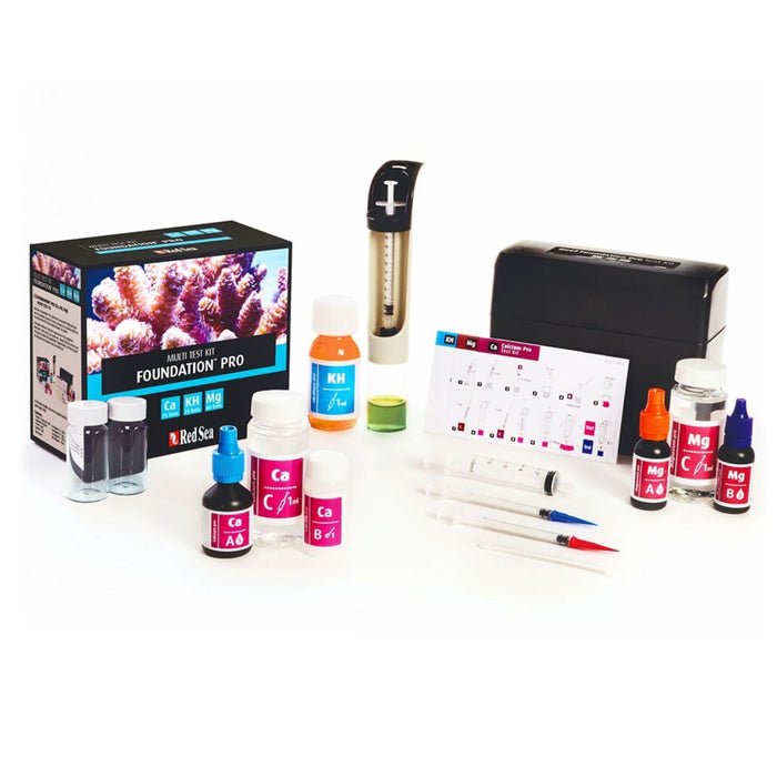 Red Sea Reef Foundation Pro Multi Test Kit Ca/KH/Mg – Test di Precisione per Calcio, Alcalinità e Magnesio