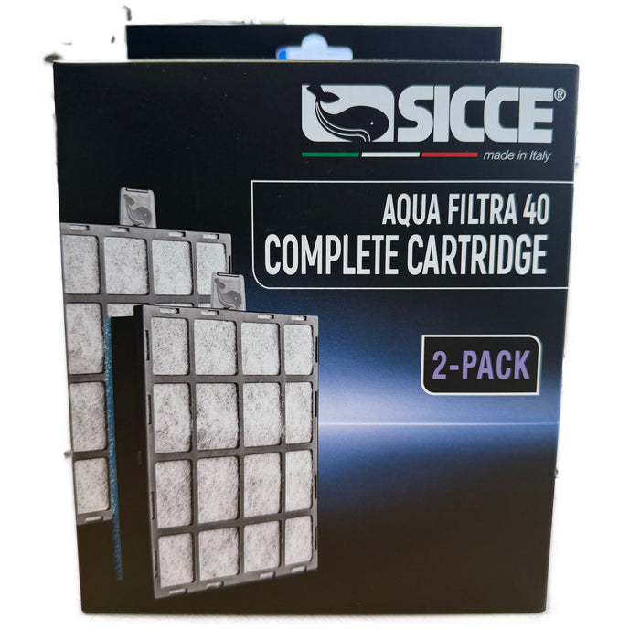 Sicce AQUA FILTRA 40 Cartuccia Completa (2 pz) – Sistema di Ricambio Rapido per Filtro a Zainetto