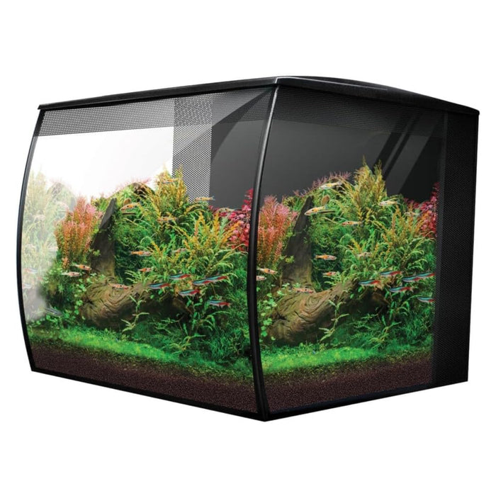 Fluval Flex 2.0 Acquario Kit 34 L Nero – Design Curvo con Filtro a Scomparsa e LED 7000 K