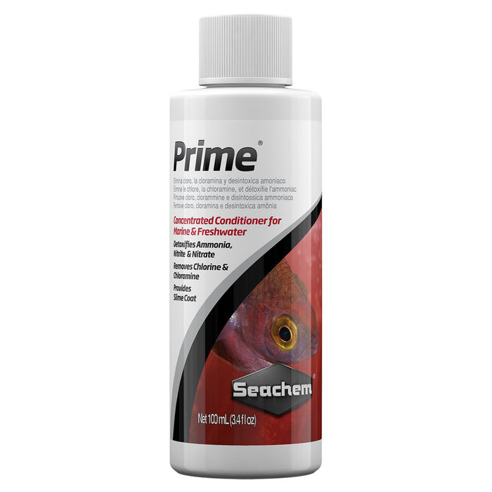 Seachem Prime 100 ml – Biocondizionatore concentrato per acquari d’acqua dolce e marina