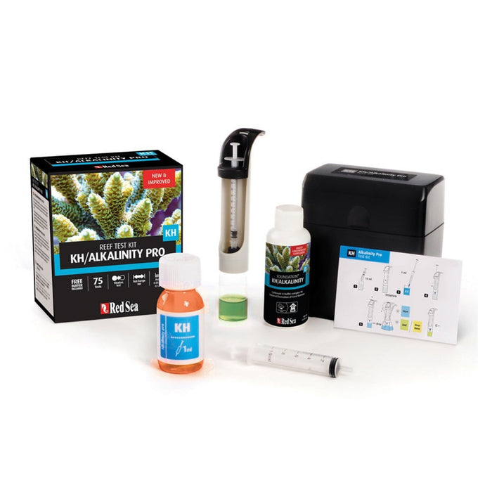 Red Sea KH Alkalinity Pro Test Kit – Test di Titolazione ad Alta Precisione per KH e Alcalinità (75 Test)