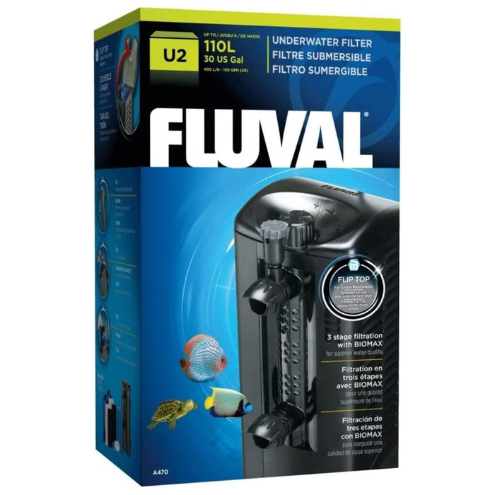 Filtro Interno Fluval U2 – Sistema a Tripla Filtrazione per Acquari da 45 a 110 Litri