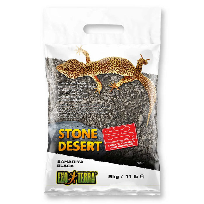 Exo Terra – Stone Desert Bahariya Black Substrato Agglomerante 5 kg