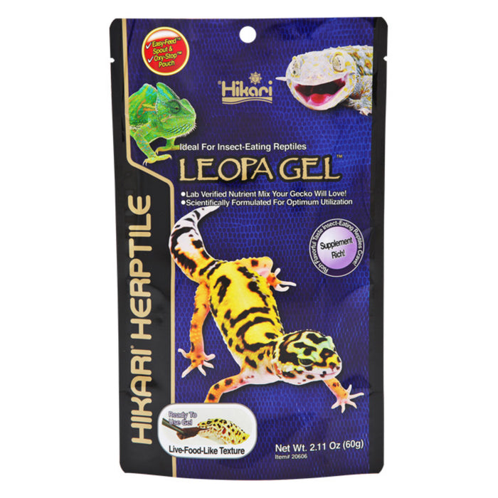 Hikari LeopaGel 60g - Mangime in Gel Pronto all'Uso per Geki Leopardini e Rettili Insettivori