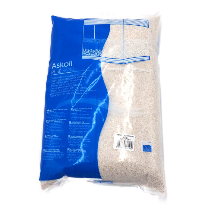 Askoll Pure Sand Zen 4 Kg – Sabbia Bianca Naturale a Grana Fina per Acquari