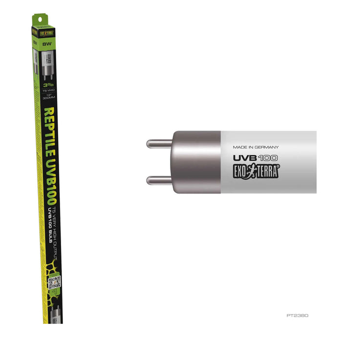 Exo Terra Reptile UVB Pro 100 8W – Lampada T5 UVB100 per rettili