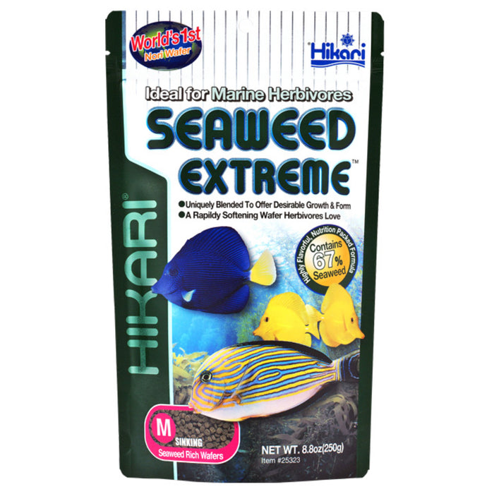 Hikari Seaweed Extreme 250g - Medium Wafer con 67% Alghe per Pesci Marini Erbivori