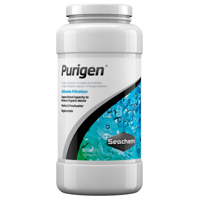 Seachem Purigen 500ml - Resina Polimerica Filtrante per Acqua Cristallina e Controllo Organico