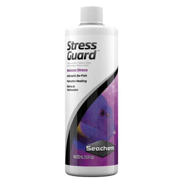 Seachem StressGuard 500 ml – Protettivo Avanzato della Mucosa, Cicatrizzante e Antistress per Pesci Tropicali e Marini