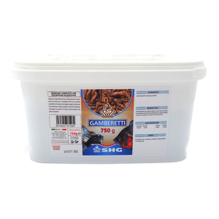 SHG Gamberetti 750 gr – Alimento Naturale Essiccato per Tartarughe e Pesci