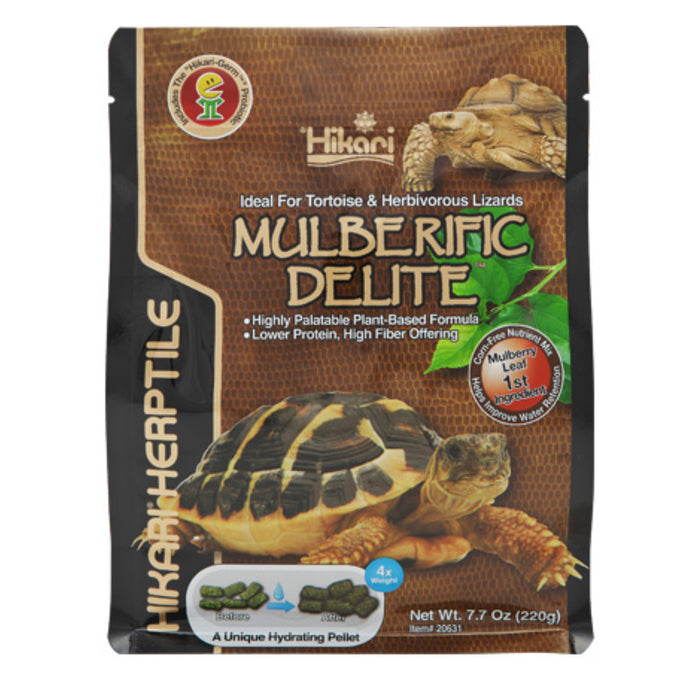 Hikari Mulberific Delite 220g - Mangime Professionale per Tartarughe Terrestri e Rettili Erbivori