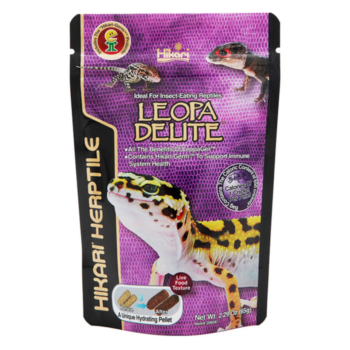 Hikari Leopa Delite 65g - Mangime Probiotico in Pellet per Geki Leopardini e Rettili Insettivori