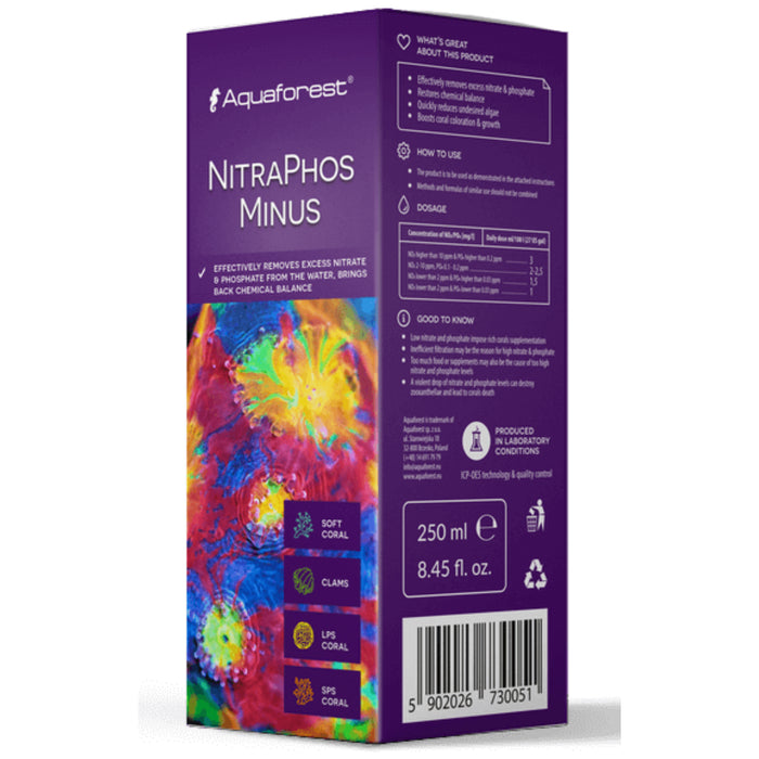Aquaforest NitraPhos Minus 250 ml – Riduzione Biologica Nitrati e Fosfati Marino