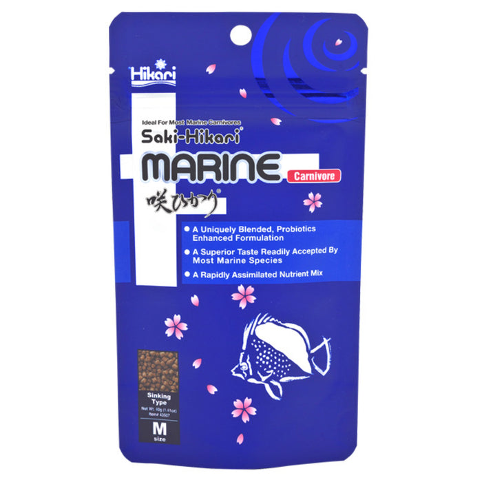 Saki-Hikari Marine Carnivore M 40g - Mangime Probiotico d'Élite per Pesci Marini