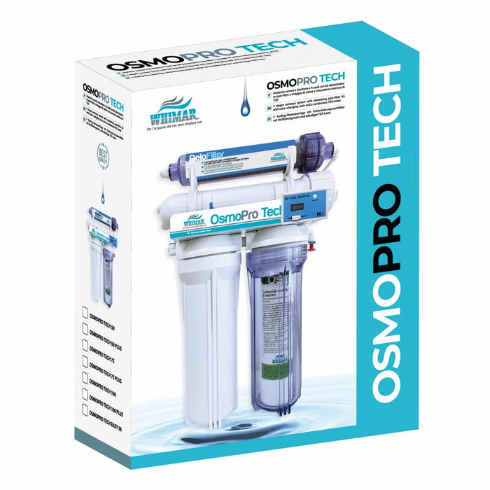 Whimar – OsmoProTech 75 | Impianto a 4 stadi con TDS meter per acqua deionizzata ultra pura