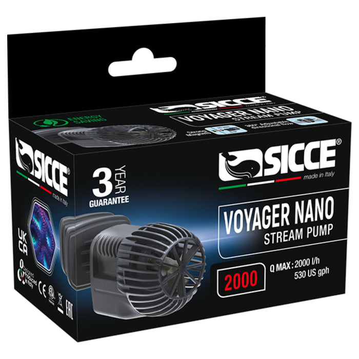Sicce Voyager Nano 2000 – Pompa di Movimento Compatta per Acquari (2000 l/h)