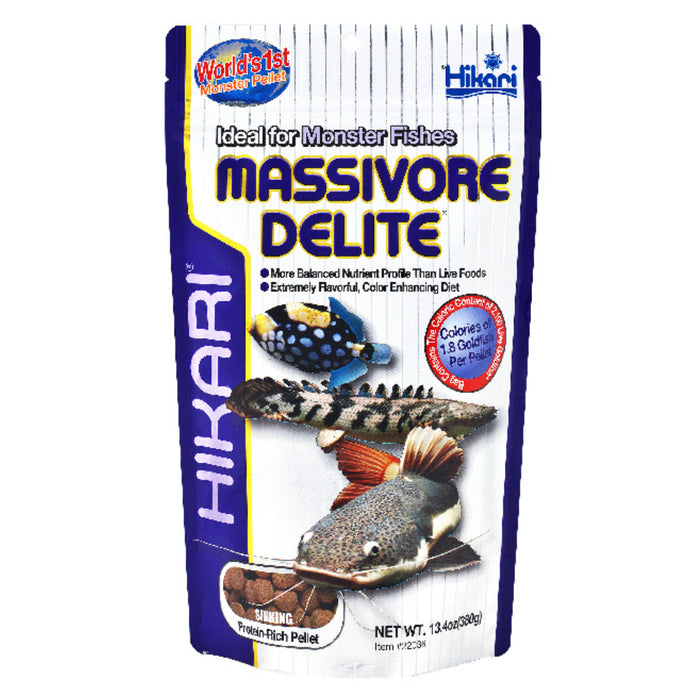 Hikari Tropical Massivore Delite 380g - Mangime Professionale per Grandi Predatori e Monster Fish
