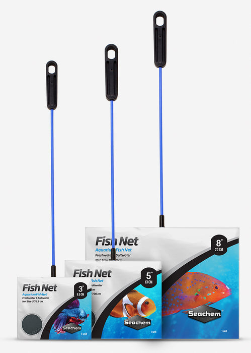 Seachem Fish Net 8,5 cm – Retino Professionale Nero per Acquari Dolce e Marino