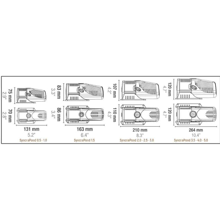 Sicce Syncra Pond 0.5 – Pompa per Laghetti e Fontane Ornamentali con Giochi d'Acqua (700 l/h)