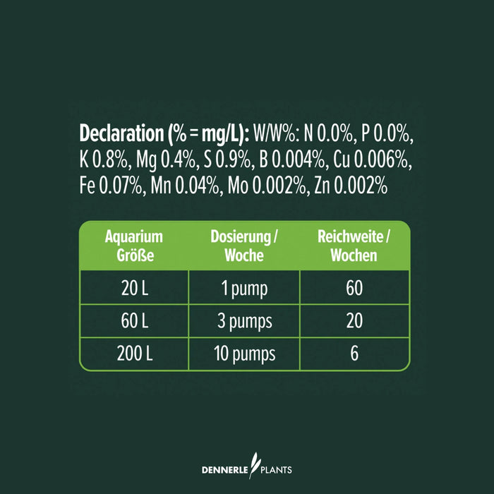 Dennerle Plants Liquid 125ml - Fertilizzante Completo con Ferro e Potassio per Acquari di Comunità