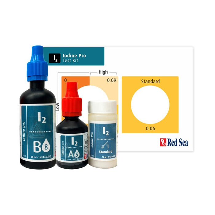 Red Sea Iodine Pro Test Kit – Test Colorimetrico ad Alta Precisione per lo Iodio in Acquario Marino (50 Test)