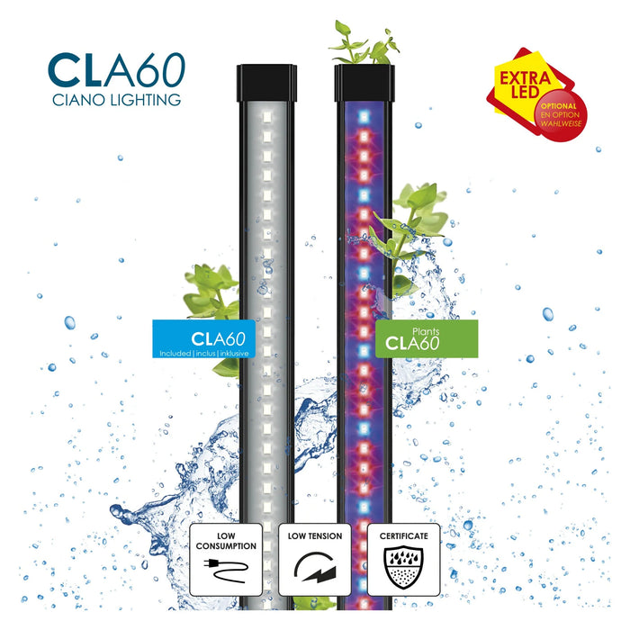 Ciano Aqua 85 LED Nero – Acquario Completo 76L con Filtro CBIO e Riscaldatore