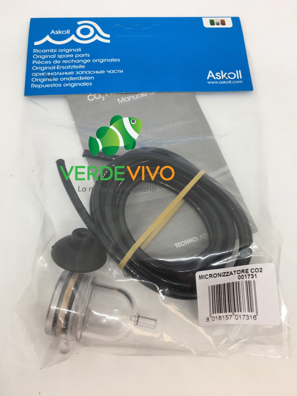 Ricambio Micronizzatore Askoll 001731 - Contabolle Per Filtri Acqua, Set Completo Con Tubo - Foto 9